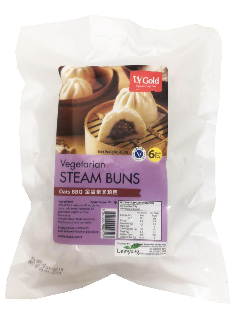 LV Gold Vegan BBQ Buns (Wholemeal pastry) 6pcs